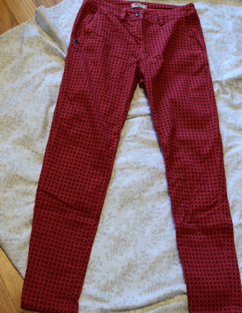 New Red Patterned Pants
